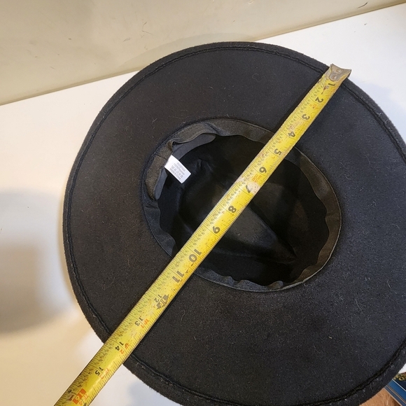 BLACK Western Fedora Hat - Picture 9 of 9